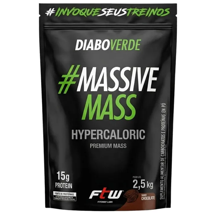 HIPERCALÓRICO MASSIVE MASS 2,5KG - SABOR CHOCOLATE