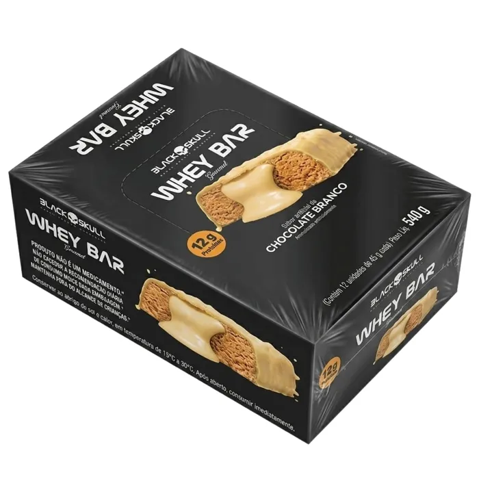 BARRA PROTEICA GOURMET 12 UNIDADES - SABOR CHOCOLATE BRANCO