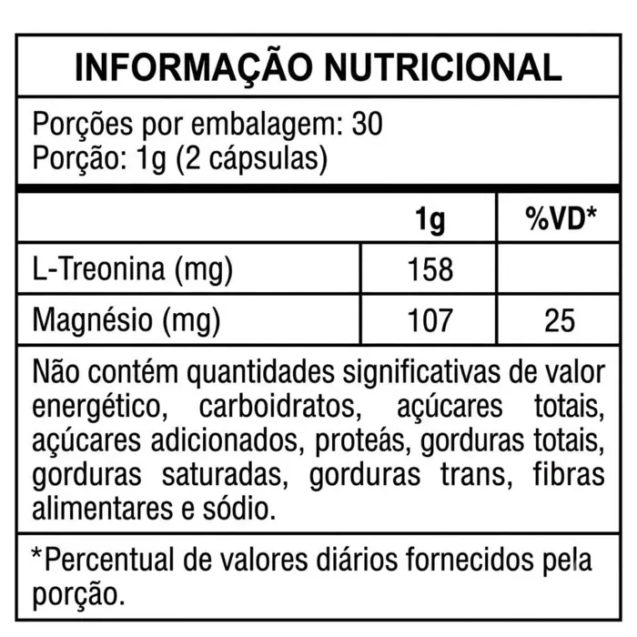 MAGNÉSIO + TREONINA NUTRYE - 60 CÁPSULAS