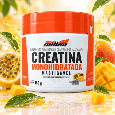 CREATINA MASTIGÁVEL - MARACUJÁ COM MANGA