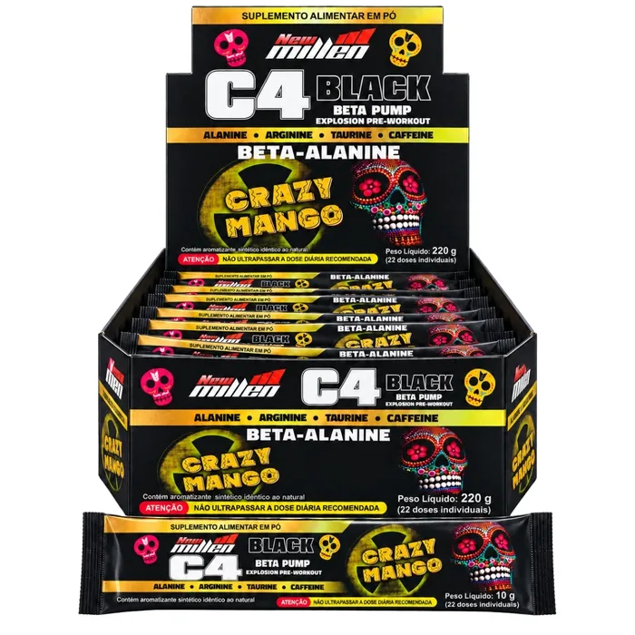 PRÉ TREINO C4 BLACK BETA PUMP - SABOR MANGA