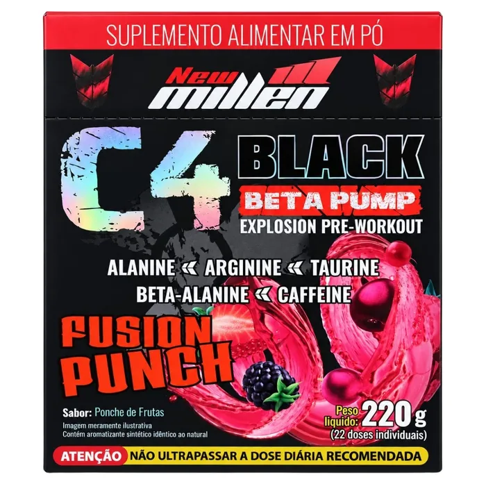 PRÉ TREINO C4 BLACK BETA PUMP - PONCHE DE FRUTAS