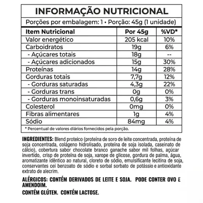 BARRA DE PROTEÍNA - TRUFA DE CÔCO
