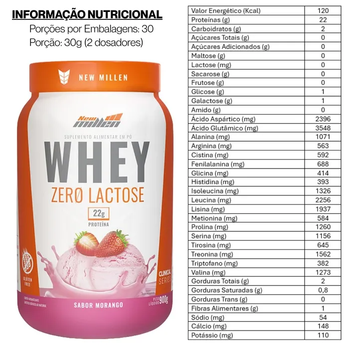 Whey Zero - Sabor Morango