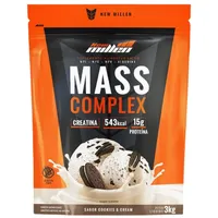 Hipercalórico Mass Complex New Millen 3Kg Sabor Cookies & Cream - imagem 1
