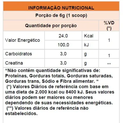 Creatina ATP New Millen Sem Sabor 300g
