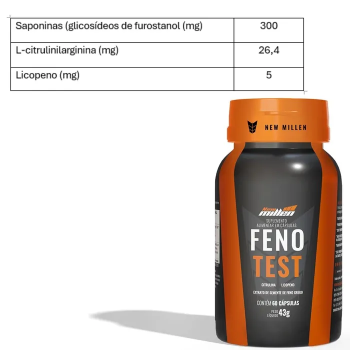Feno Test New Millen - 60 Cápsulas
