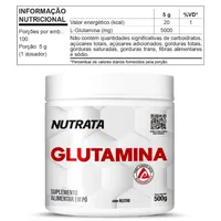 Glutamina Nutrata Neutro Pote 500g - imagem 2