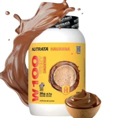 Whey Protein 100% Sabor Doce de Leite Havanna - Nutrata 900g