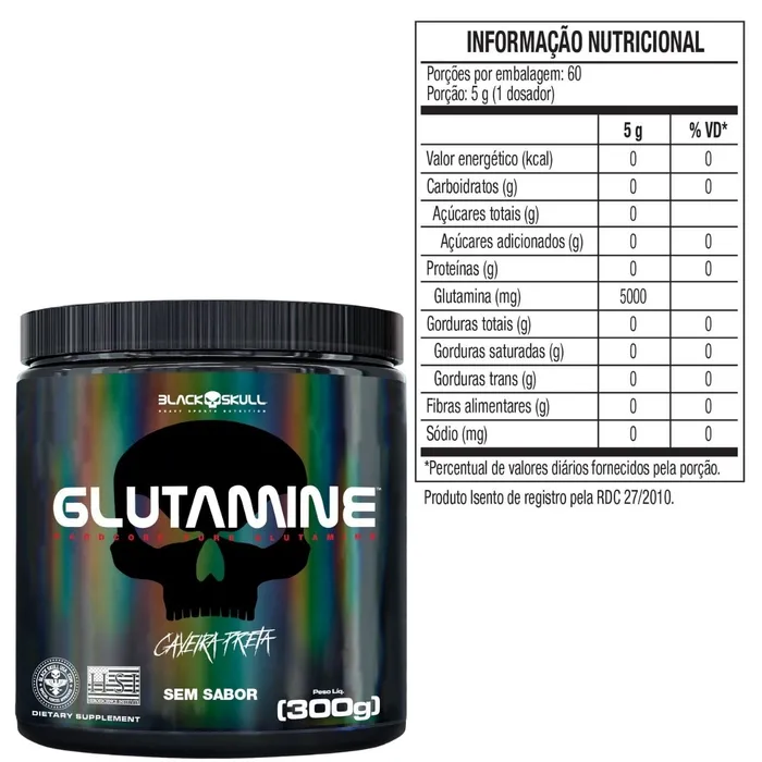 Glutamina Black Skull 300g