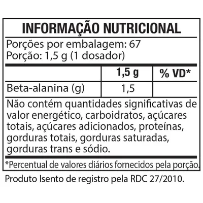 Beta Alanina Black Skull - Pote 100g