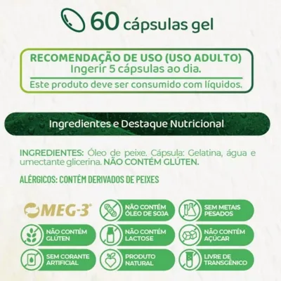 Omega 3 Nutrye 60 Cápsulas - EPA 1000mg. DHA665_MEG 3