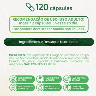 Colágeno Hidrolisado 120 Cápsulas - Nutrye
