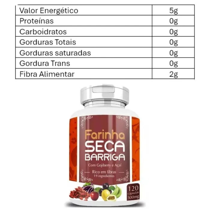 Farinha Seca Barriga - 60 Cápsulas