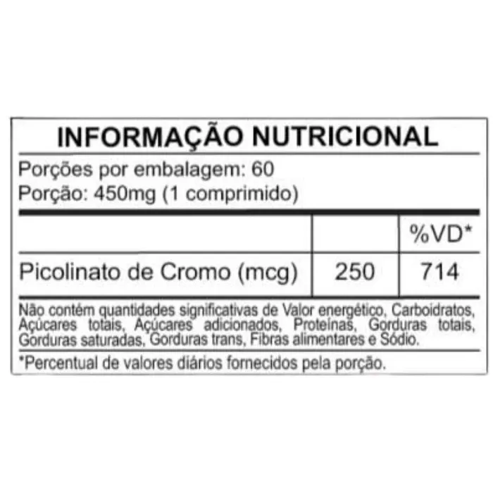 Picolinato de Cromo Nutrye - 60 Comprimidos
