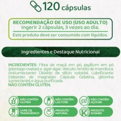 Nutry Redux 120 Cápsulas Nutrye - Fonte de Fibras