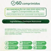 Vitamina C + Geléia Real Liofilizada - 60 Comprimidos - imagem 2