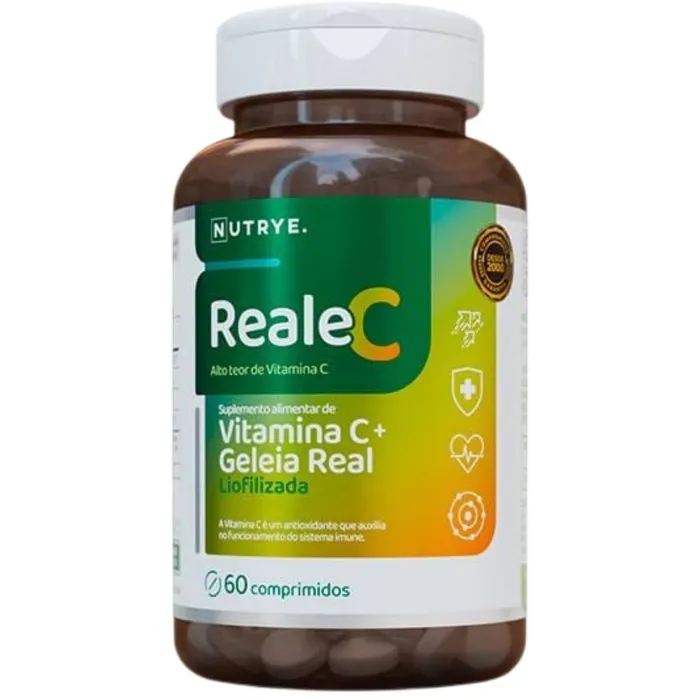 Vitamina C + Geléia Real Liofilizada - 60 Comprimidos