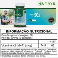 Vitamina K2 (Mk-7) Nutrye - 60 Cápsulas - imagem 3