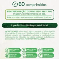 Vitamina C + D + E + Selênio + Zinco - 60 Comprimidos - imagem 2