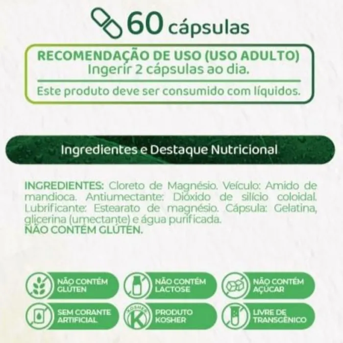 Cloreto de Magnésio P.A Nutrye - 60 Cápsulas