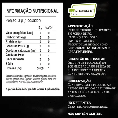 Creatina Creapure Darkness 200g