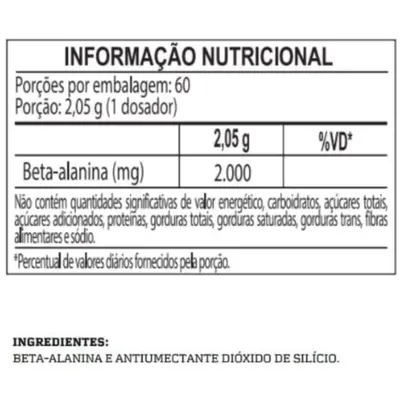 Beta Alanina 123g - Integralmedica