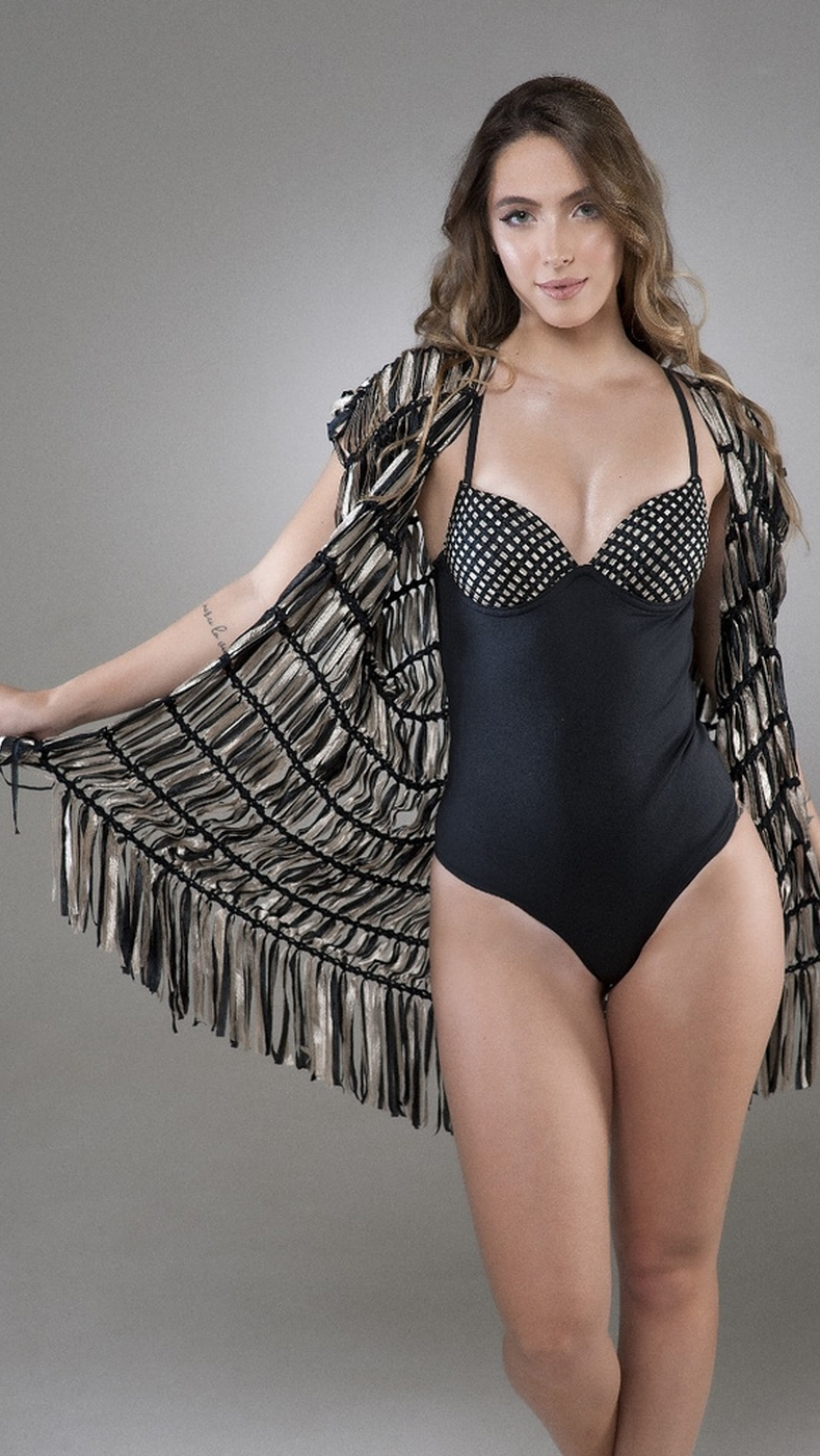 Saída de Praia Colete Artesanal em Tear Manual | Moça Prendada