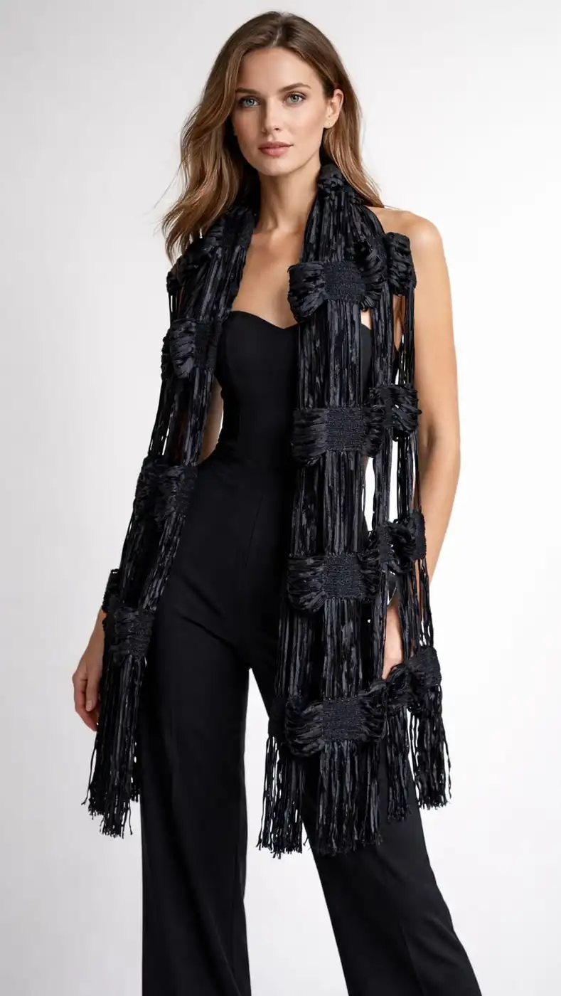 Echarpe Medalhão Artesanal em Tear Manual | Moça Prendada