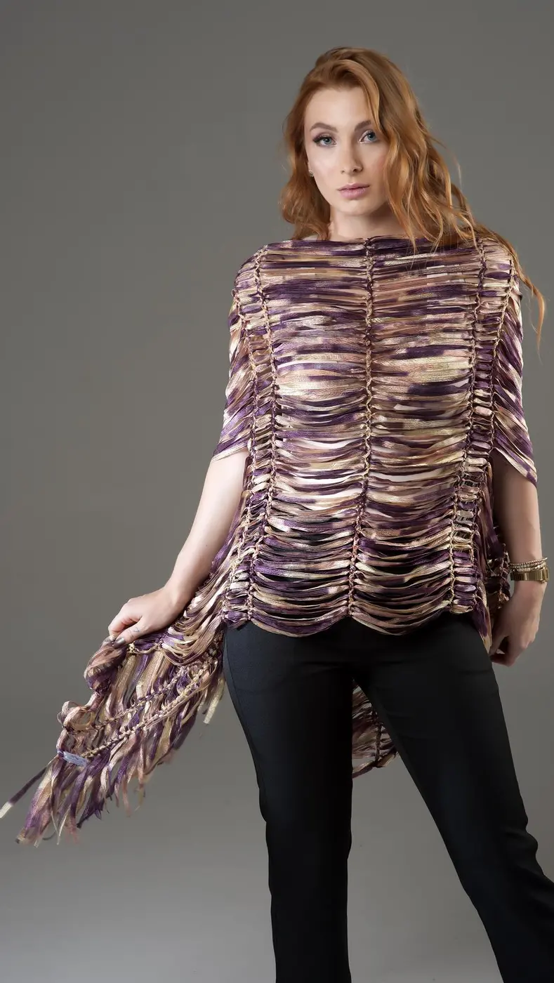 Pelerine Artesanal em Fita Trilogy | Moça Prendada