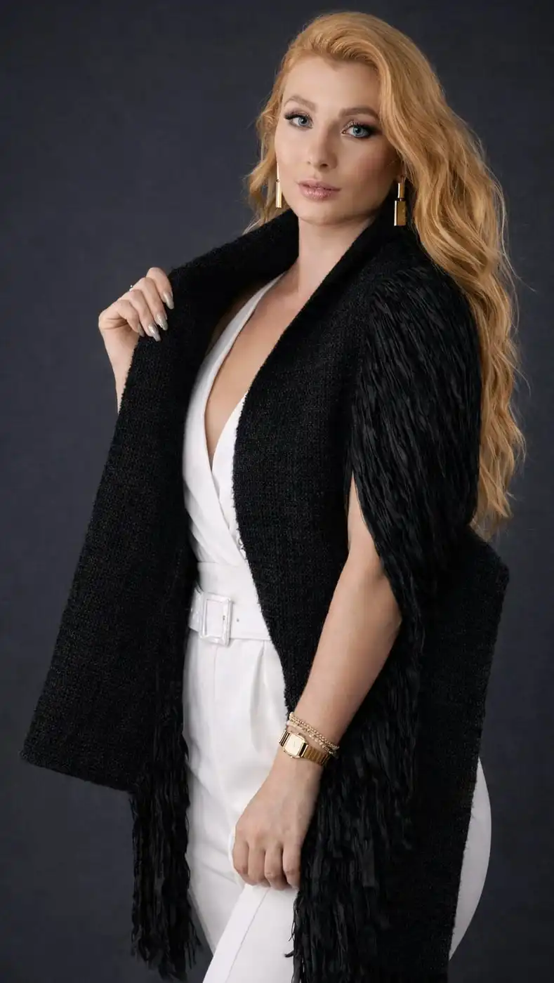 Echarpe Oval Artesanal em Fita Starget | Moça Prendada