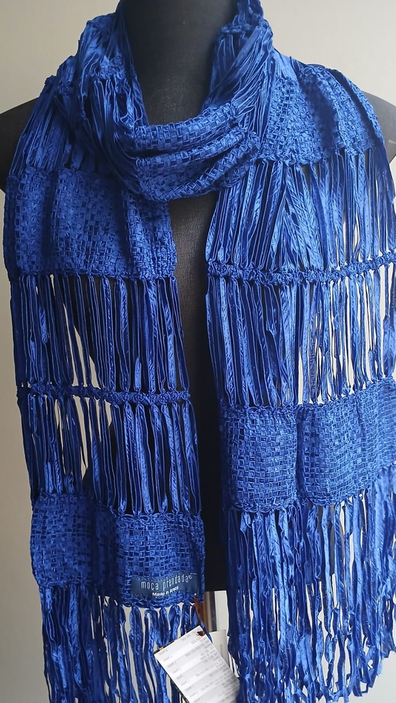 Echarpe Verão Pequena Artesanal em Fita Trilogy | Moça Prendada