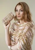 Clutch Lisa Pequena Artesanal em Fita Trilogy | Moça Prendada - imagem 1