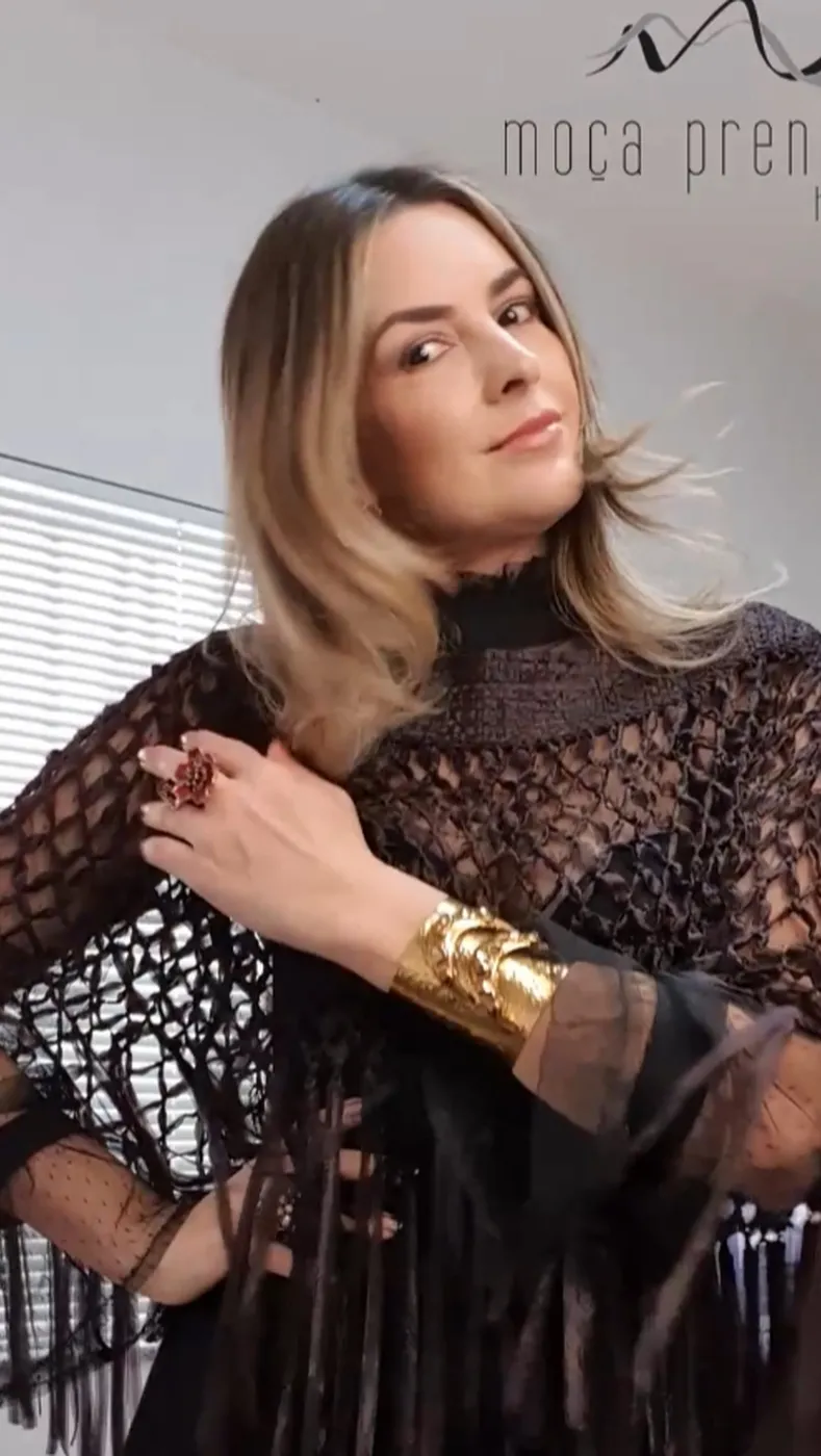 Pelerine Cindy Artesanal em Fita Trilogy | Moça Prendada