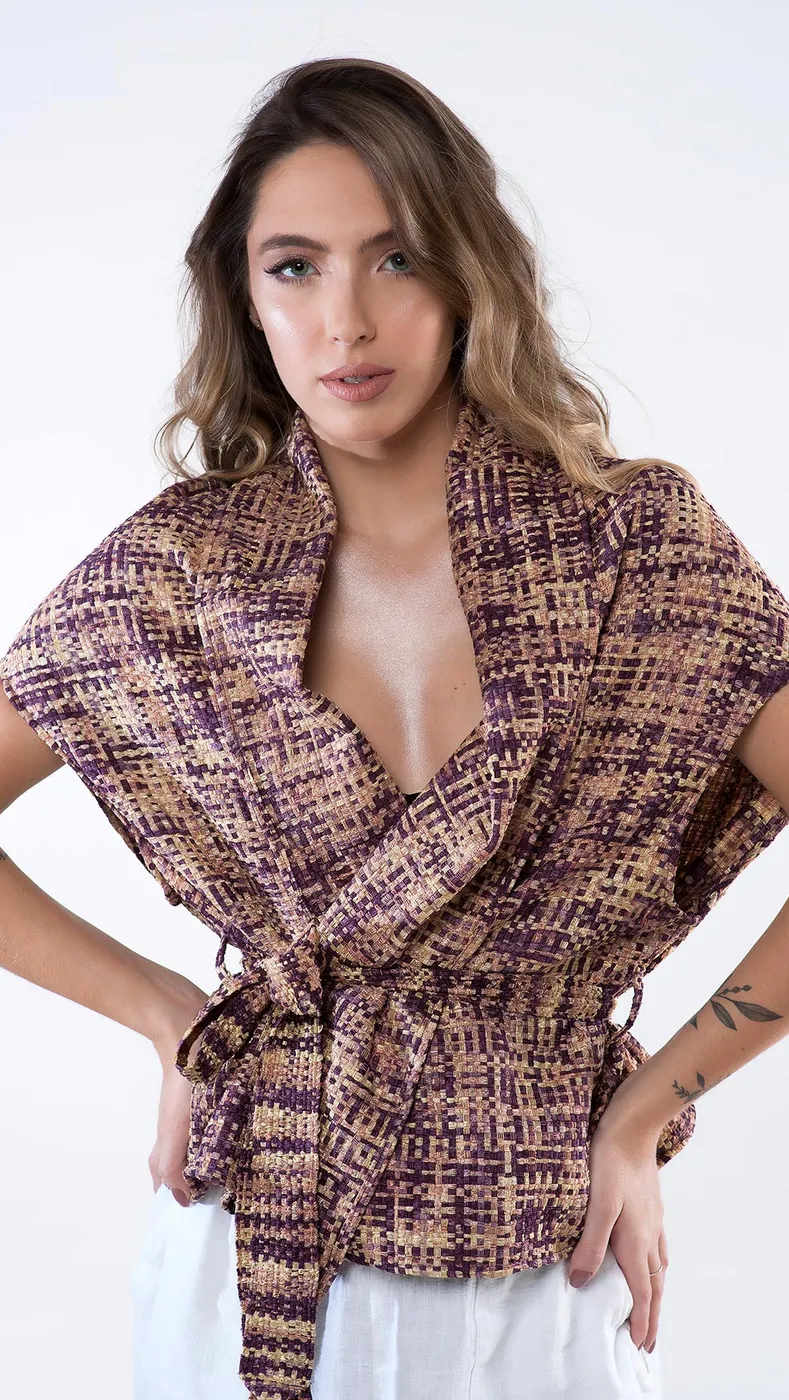 Kimono Artesanal em Fita Trilogy | Moça Prendada