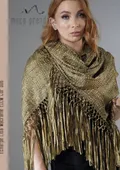 Echarpe Lisa com Macramê Artesanal em Fita Starget | Moça Prendada - imagem 1