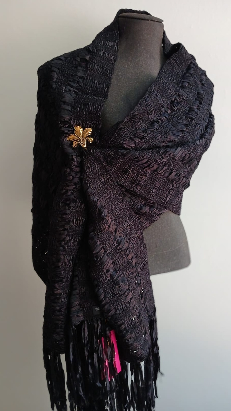 Echarpe Flower Artesanal em Fita Starget | Moça Prendada