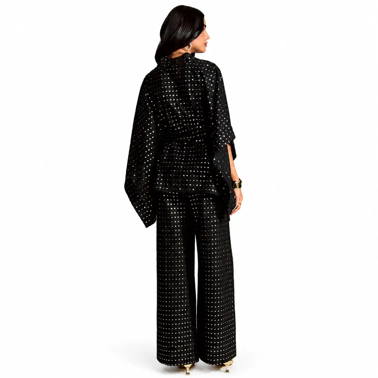 Conjunto Com Kimono Preto Eline