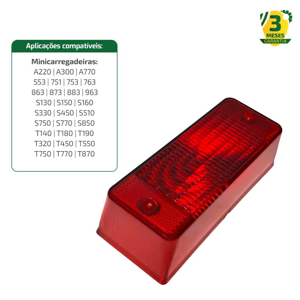 Lente Farol Traseiro Aplicável Bobcat - 6672276