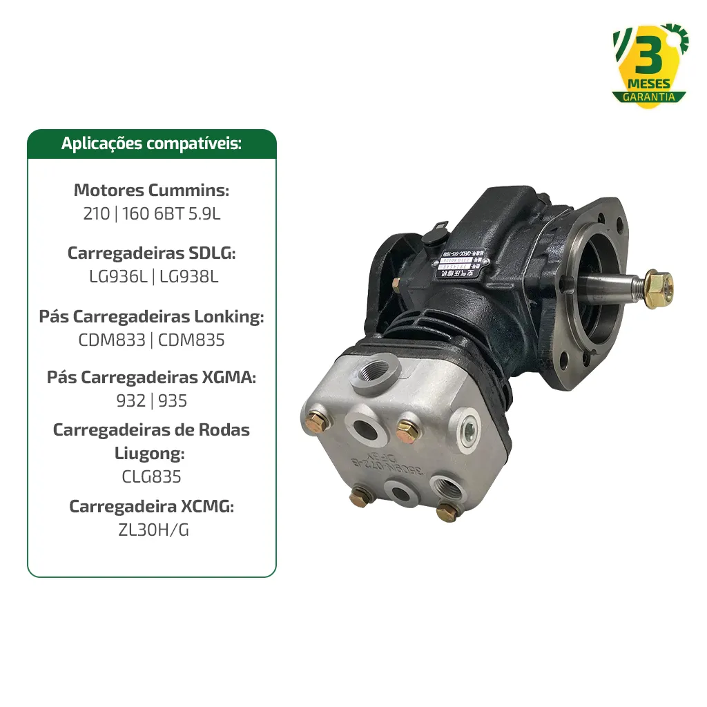 Compressor De Ar Aplicável Motor Cummins - 3974548