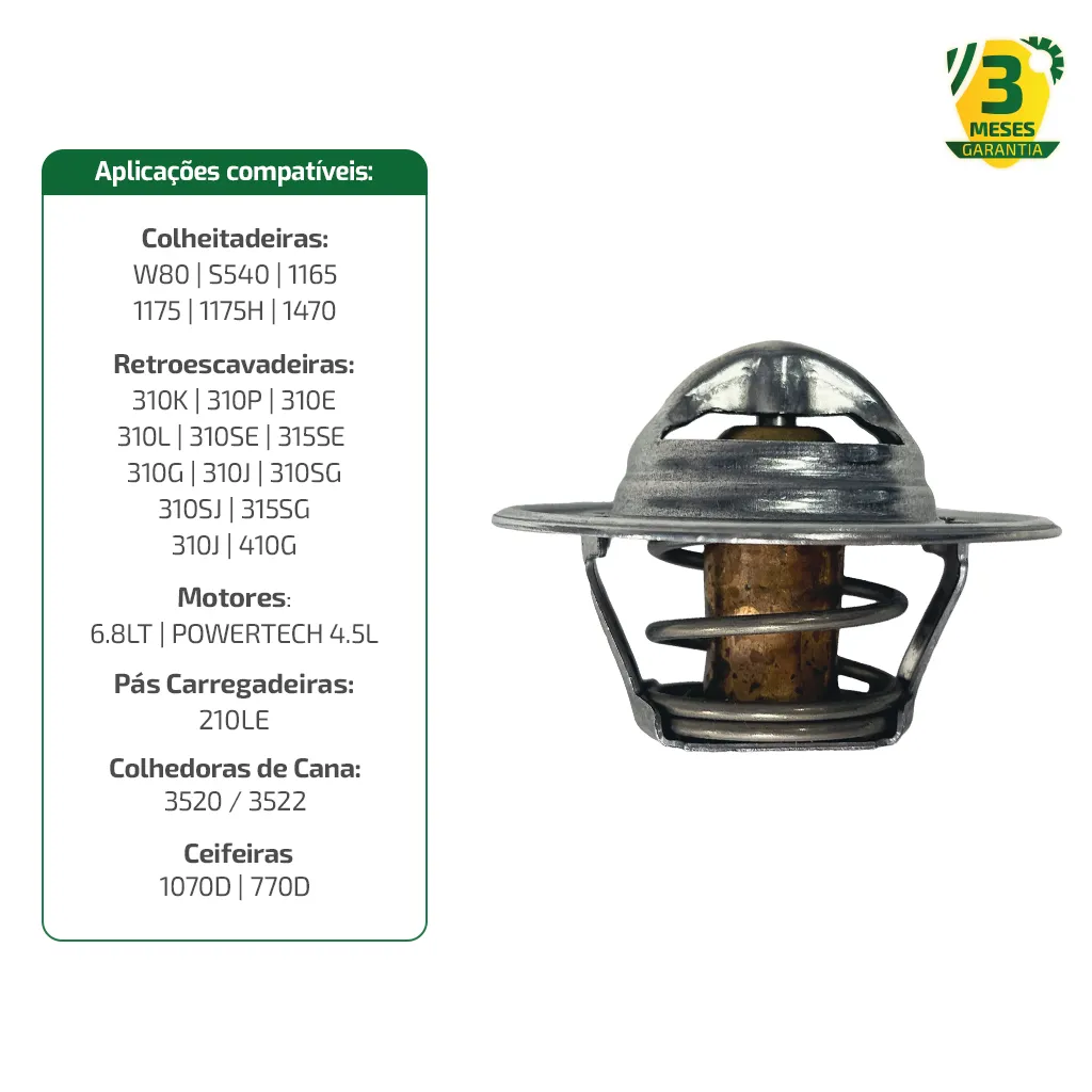 Válvula Termostática Aplicável John Deere - RE64354