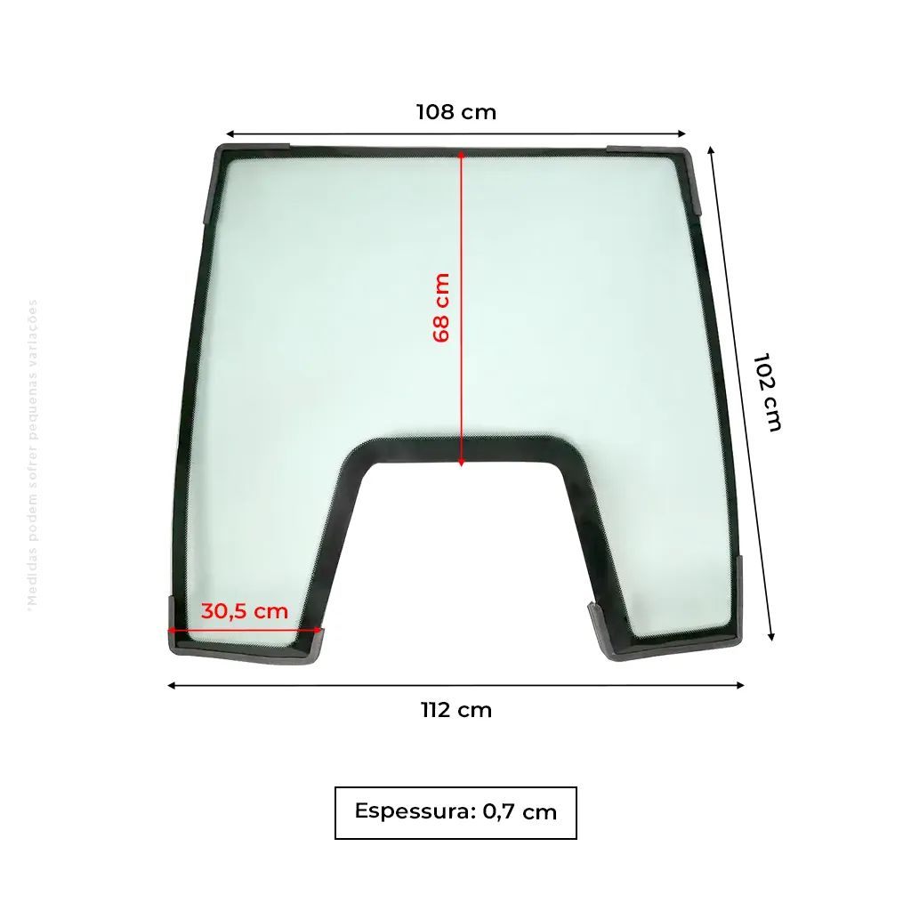 Vidro Para-Brisa Frontal Aplicável em Tratores Valtra - 83829600