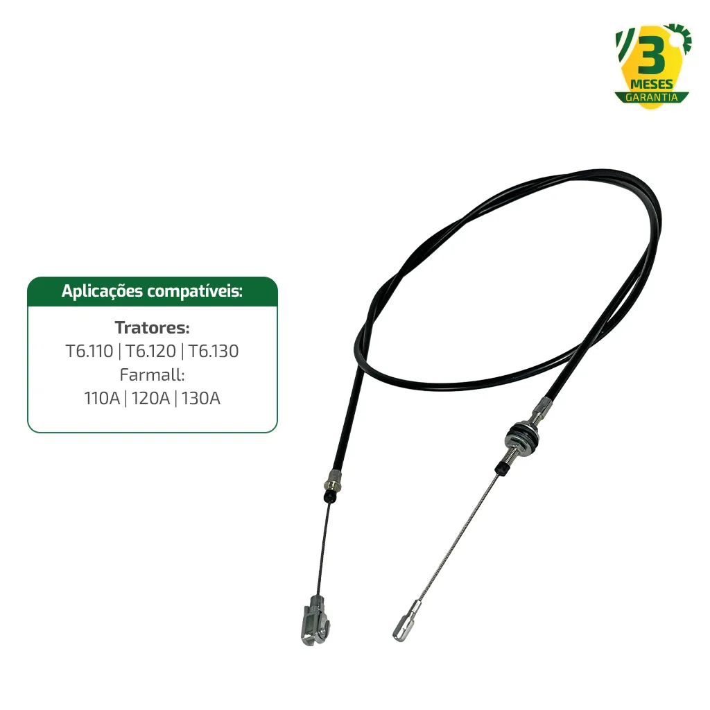 Cabo do Acelerador Aplicável em Tratores New Holland/Case - 48095055