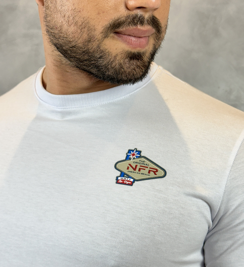 Camiseta Branca Silkada Frente e Costa