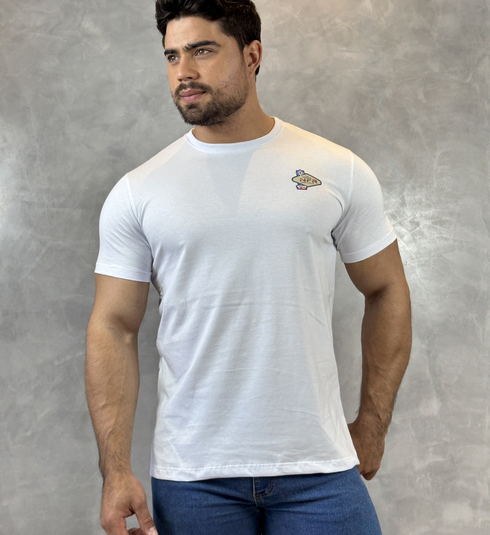 Camiseta Branca Silkada Frente e Costa