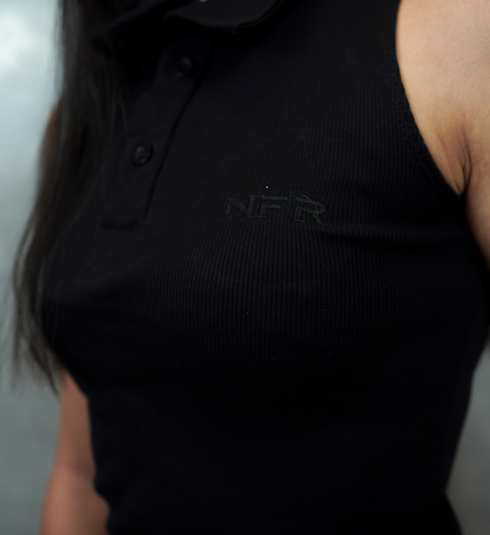 Blusa Regata Gola Polo NFR – Cor Preta