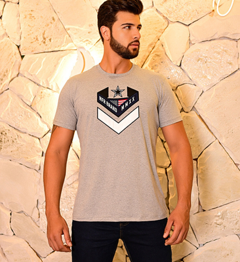 ⚡Camiseta Cinza Bordada NFR