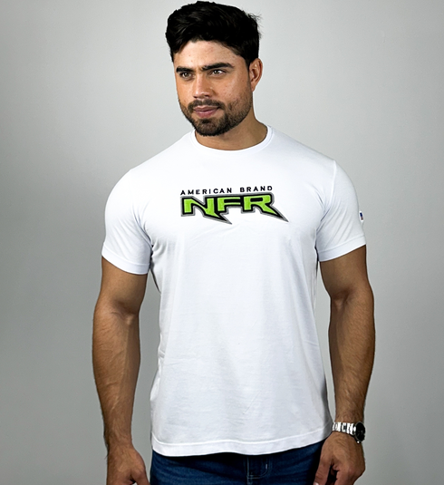 Camiseta Branca com Bordado NFR