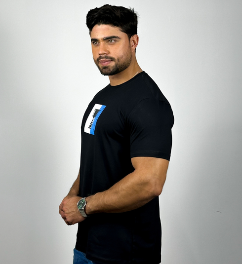 Camiseta Preta Bordada NFR