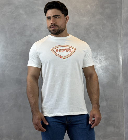 Camiseta Branca Bordada NFR
